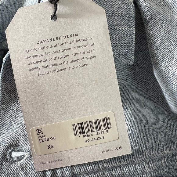 Levi’s Made And Crafted Japanese Denim Trucker Jacket Sunspot Women’s XS - Picture 4 of 4